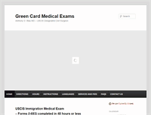Tablet Screenshot of greencardmedicalexam.com